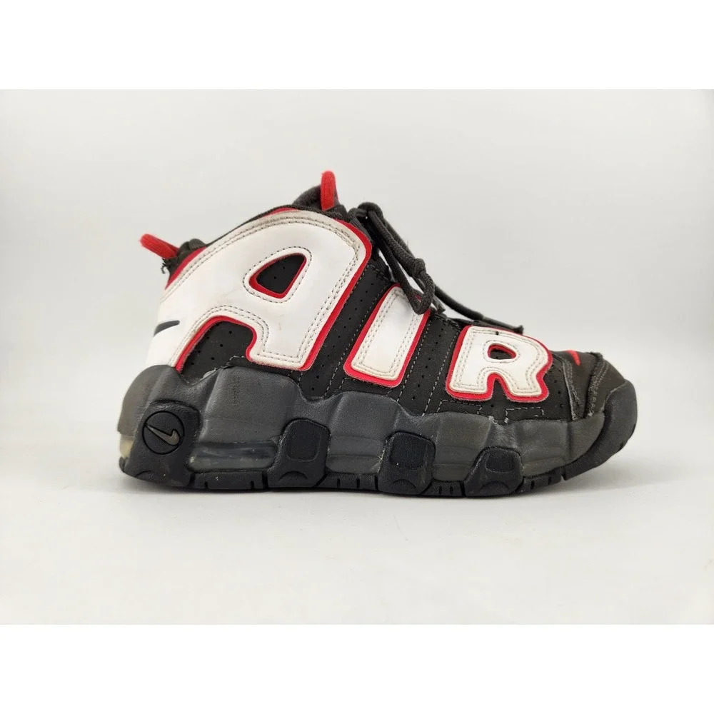Nike Air More Uptempo Youth 2.5Y Black White Red DH9723-200 Basketball Shoes